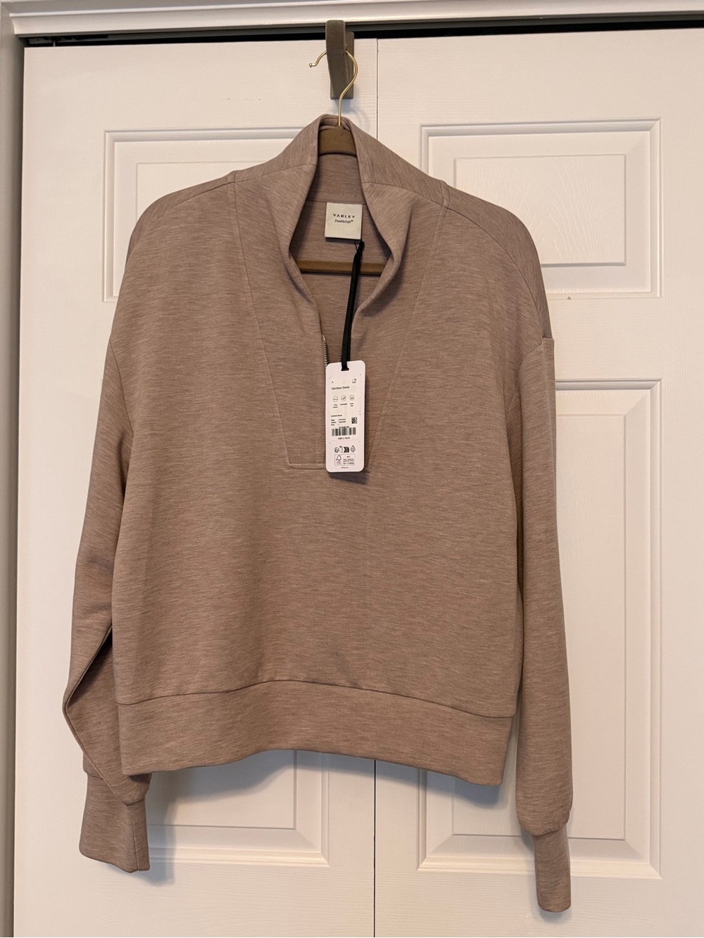 Varley Taupe Marl Davidson Sweat